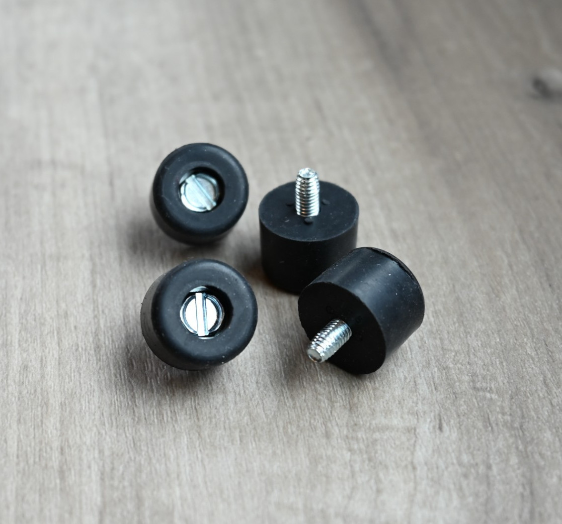 Bench Grinder Rubber Feet 4pk & Hardware | Baldor Dayton Jet | Reduces Vibration