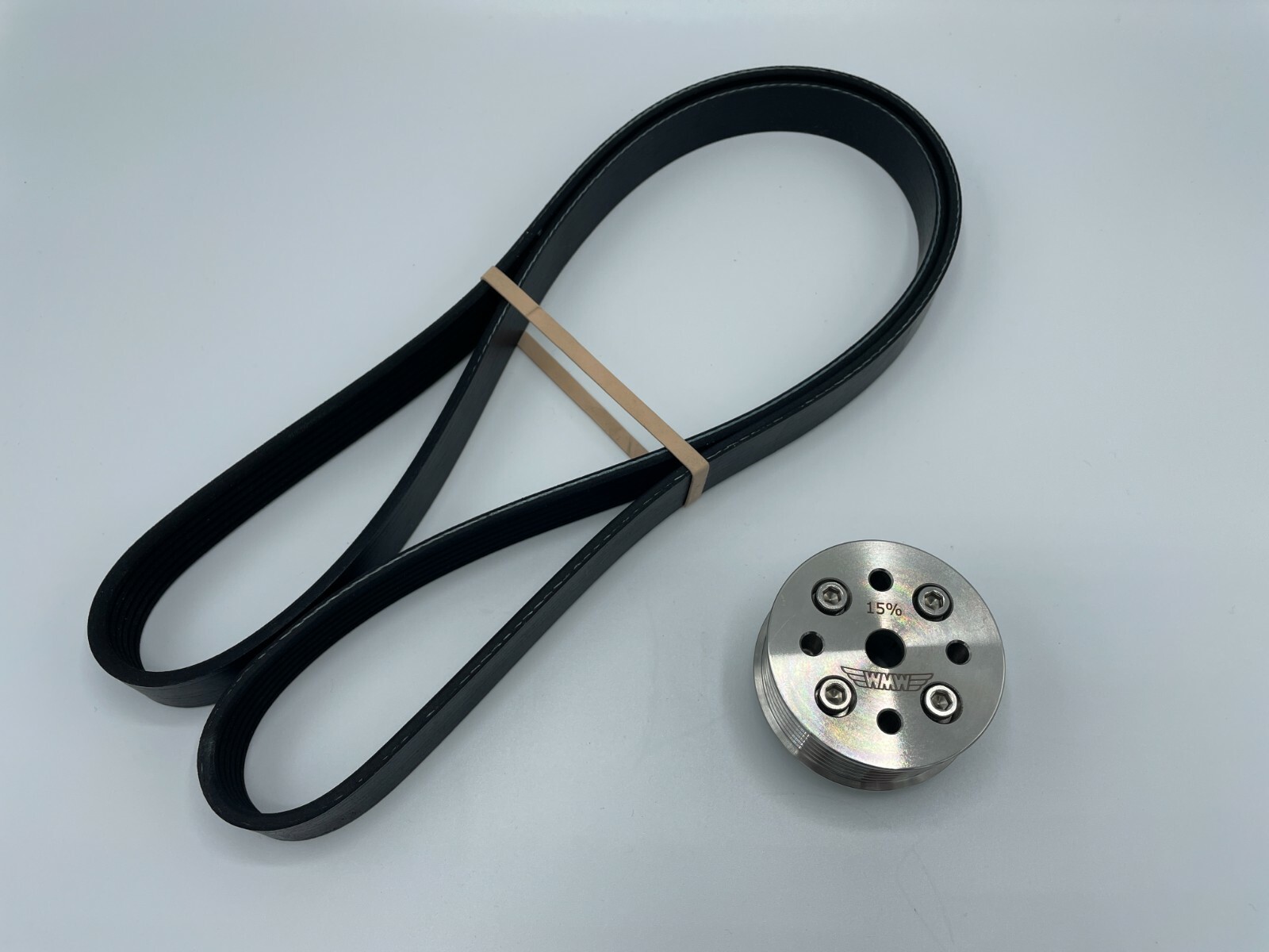 WMW 15% Supercharger Reduction Pulley & Belt for R53 02-06 MINI Cooper S and R52