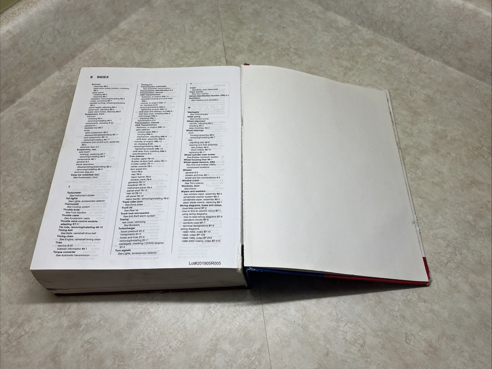 Service Manual Volkswagen Jetta Golf GTI, 1993-1999 & Cabrio 1995-2002 Bentley