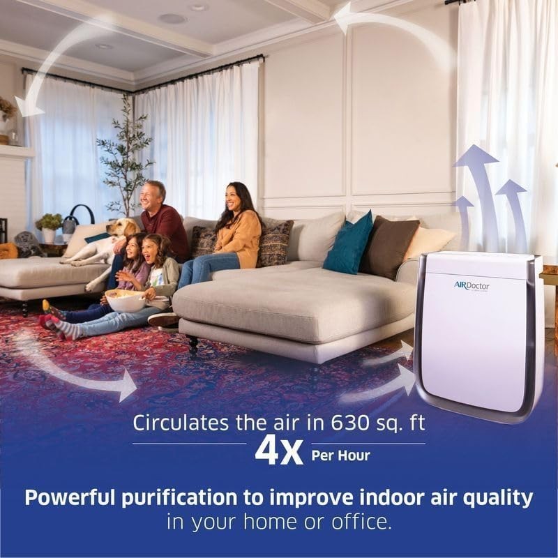 AIRDOCTOR 3500 Air Purifier for Home and Large Rooms Up to 1274 sq. ft. 2x/ho