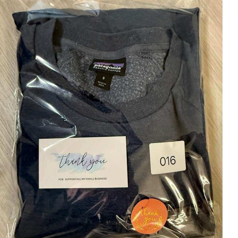 Patagonia Organic Cotton Long Sleeve Crewneck Pullover Shirt Men's Blue