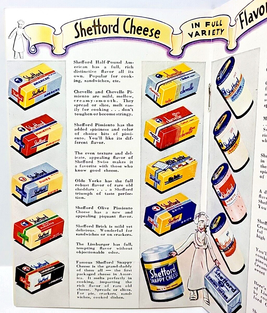 Vintage 1938 Shefford Cheese Recipes Advertising Booklet Alberta Winthrop