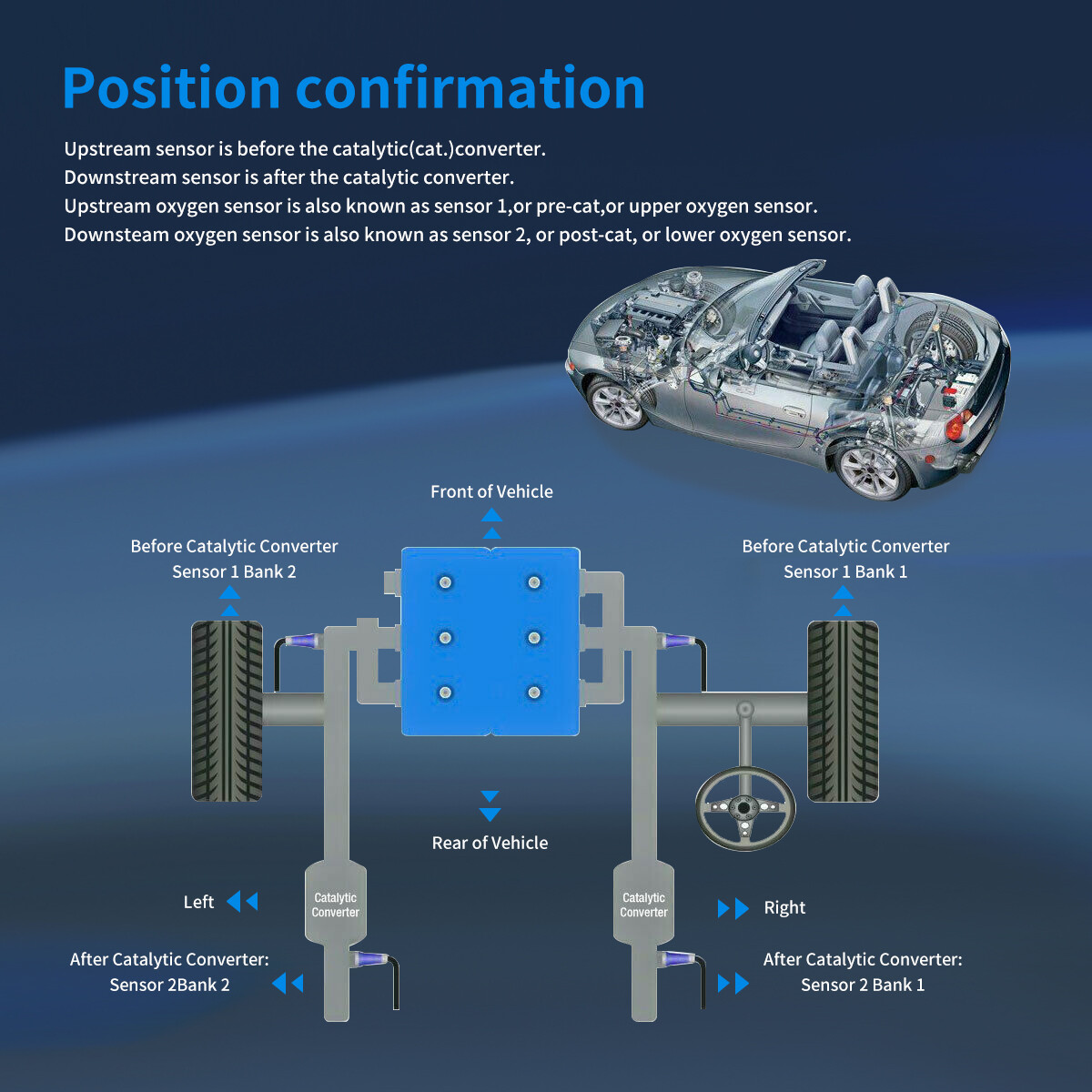 4 Up/Down Oxygen O2 Sensor for 1997-2008 Ford F150 Pickup 4.2L 4.6L 5.4L SG1813