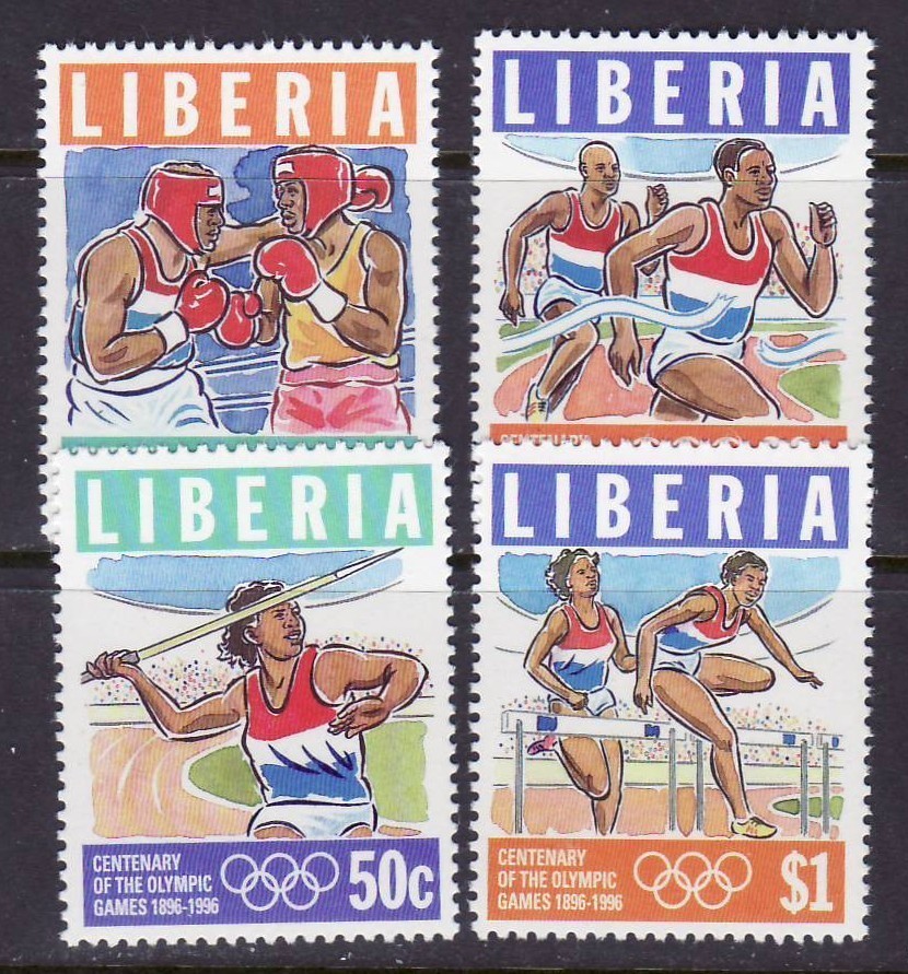 Liberia # 1200-03 MNH 1996 Olympics Issue Sports