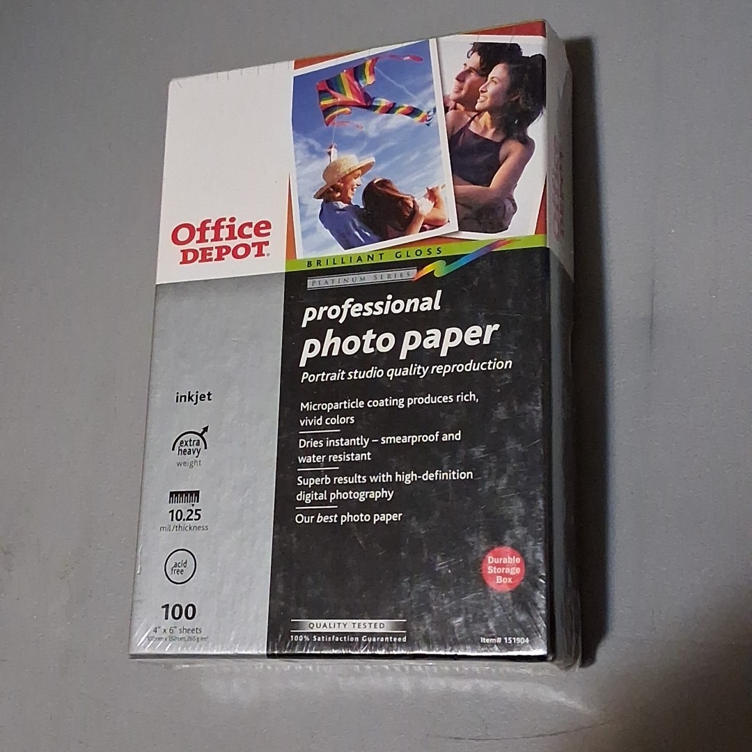 Lot of 8.5X11 Photo Paper 120 Sheets & 4x6 300 Sheets New, Open And Sealed