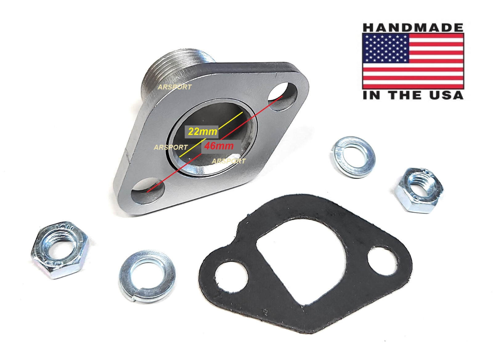 3/4 Threaded Exhaust Flange For Predator 212cc Honda GX160 GX200 or Generators