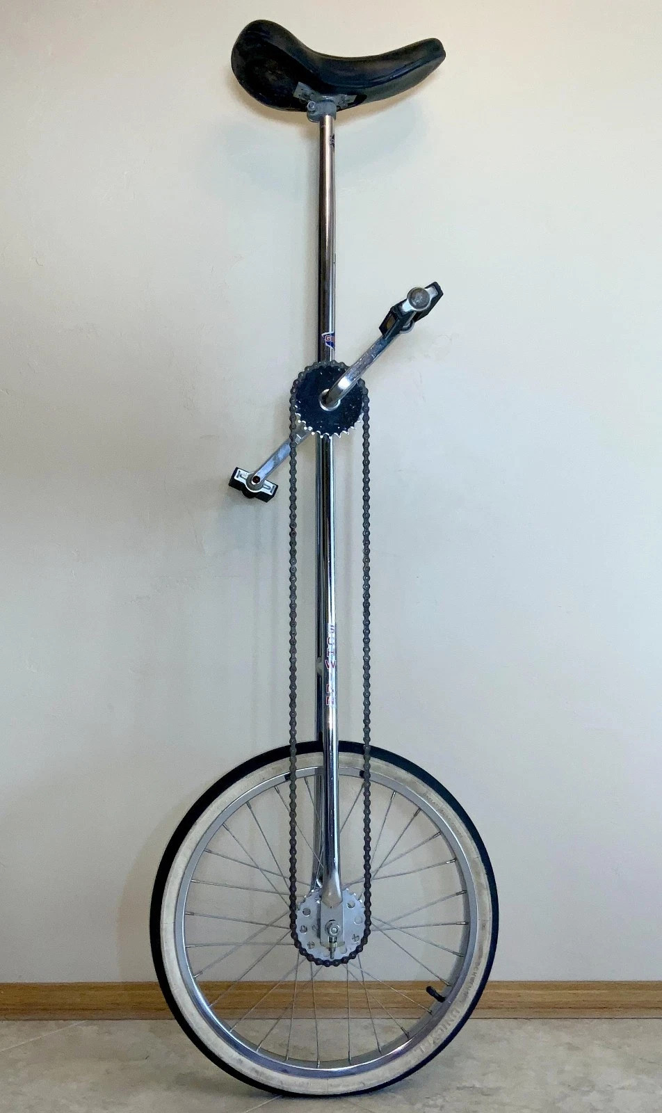 VIDEO! 5/6 ft Schwinn Giraffe Unicycle Chrome Nimbus Performers Circus Monowheel