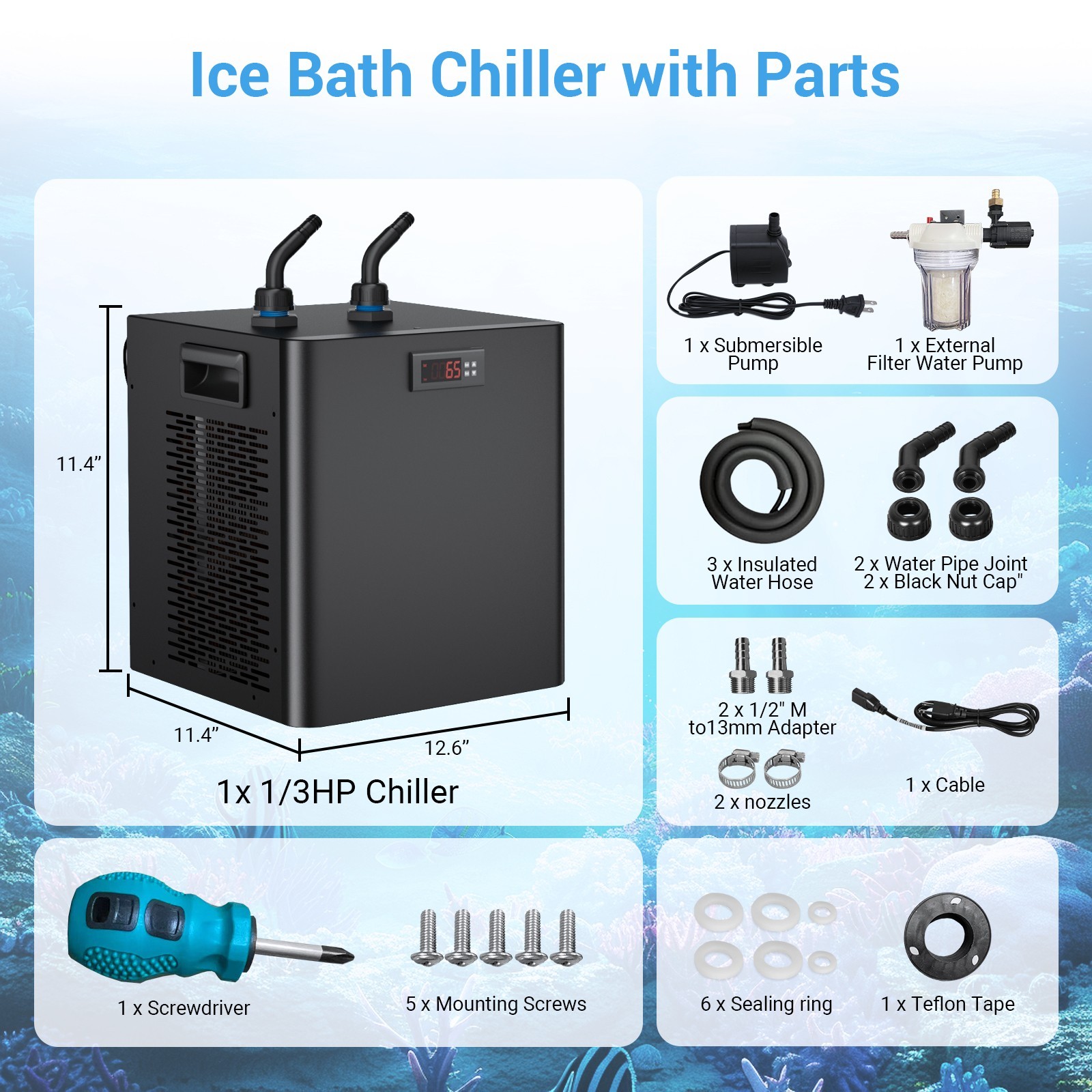 Pro Water Chiller Cold Plunge Ice Bath Chiller Cooler with Built Filter And Pump