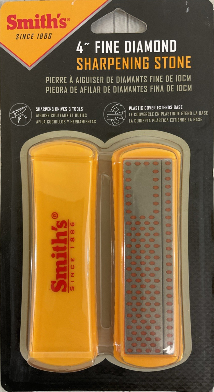 Smith's 50363 4" Fine Diamond Knife Tool Sharpening Stone 10cm