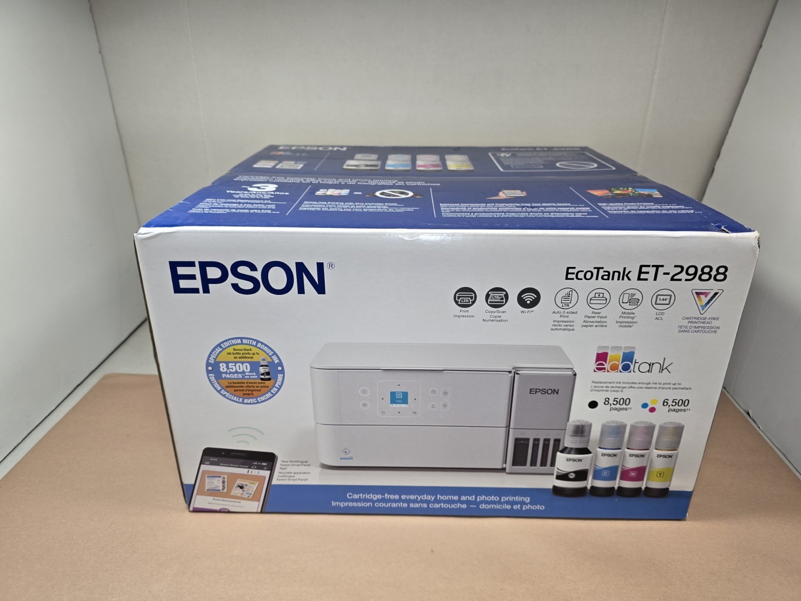 EPSON ECOTANK ET-2988 WIRELESS ALL-IN-ONE COLOR SUPERTANK PRINTER