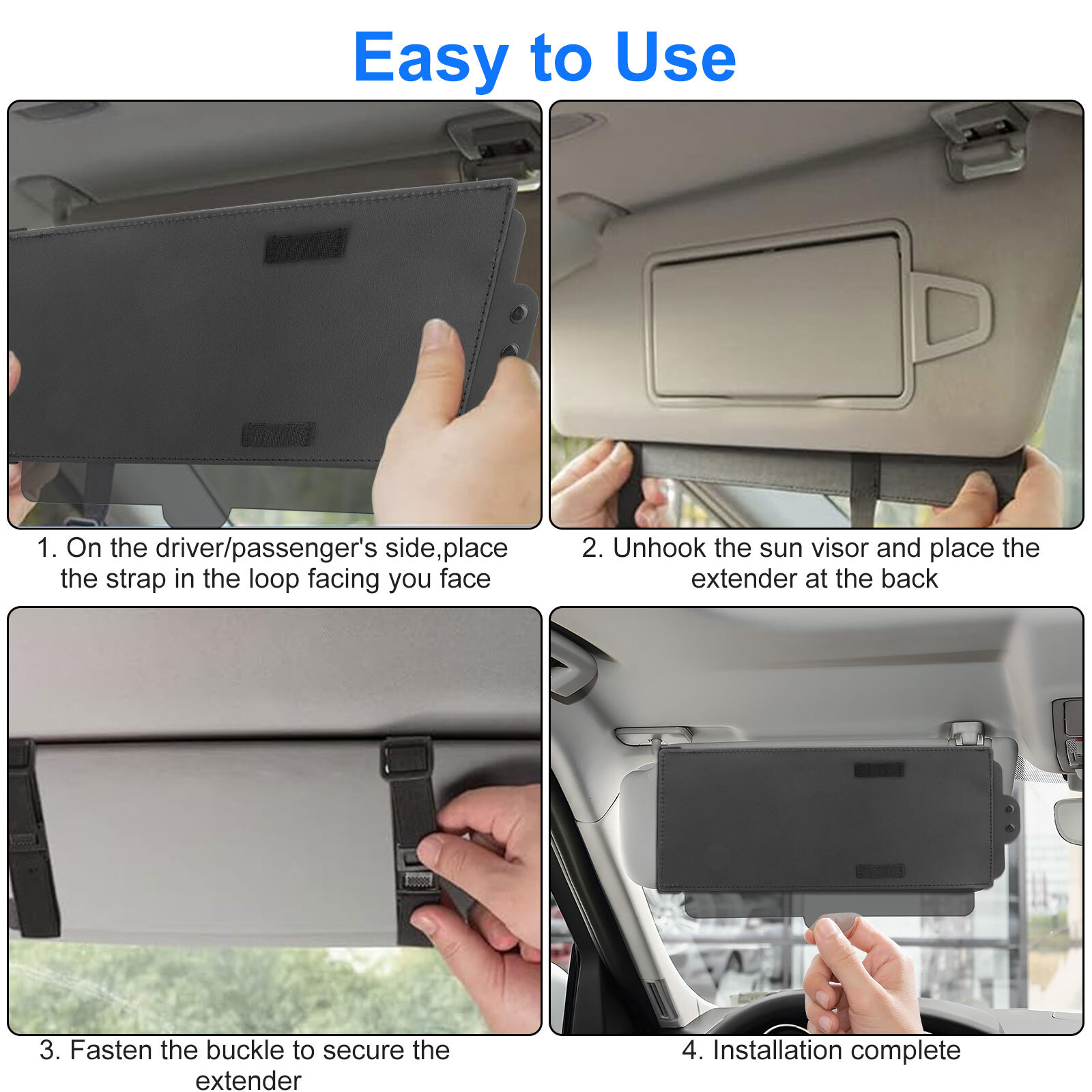 Car Shade For Sun Extend Visor Shield Anti Glare Extension Driving Universal New