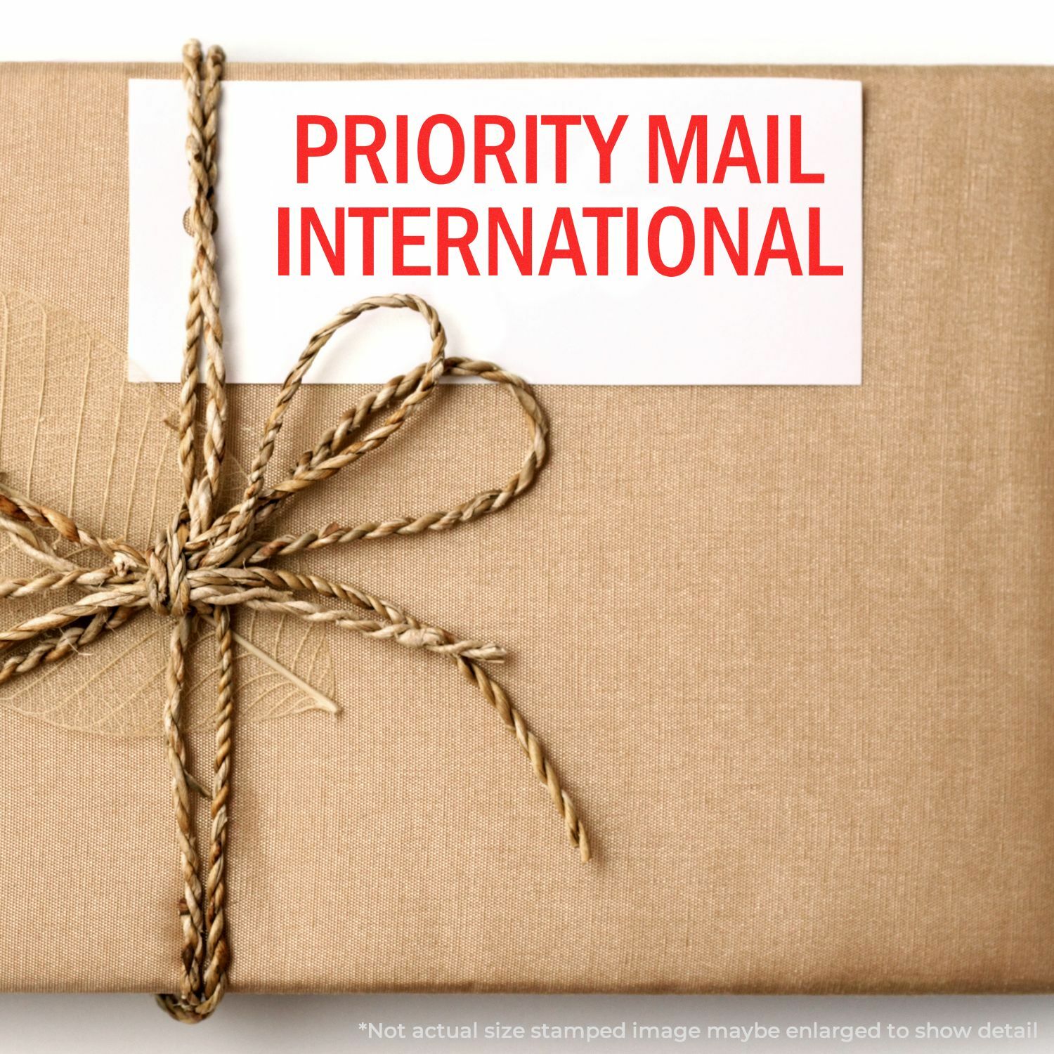 Large Priority Mail International Rubber Stamp 7/8" Tall x 2-1/4" Wide