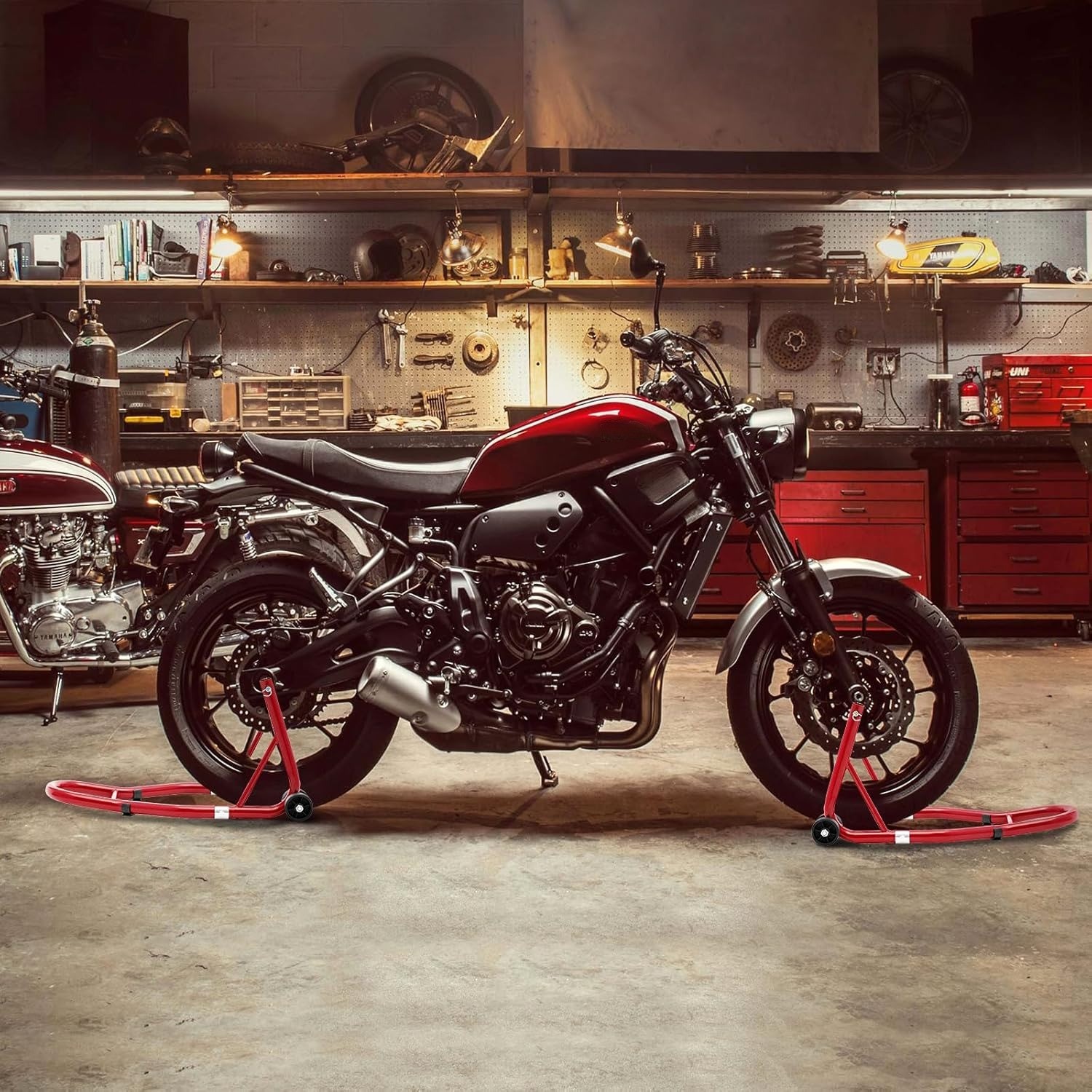 900lbs Motorcycle Front Rear Combo Stand Lift Swingarm Spool Paddock Stand Set