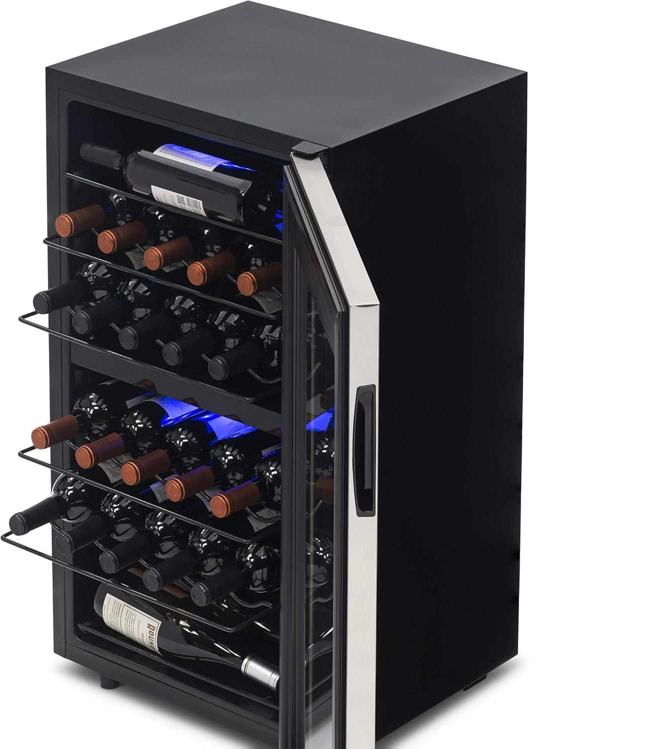 Newair NWC028SS01-RB Dual Zone Wine Fridge with Racks - Certified Refurbished