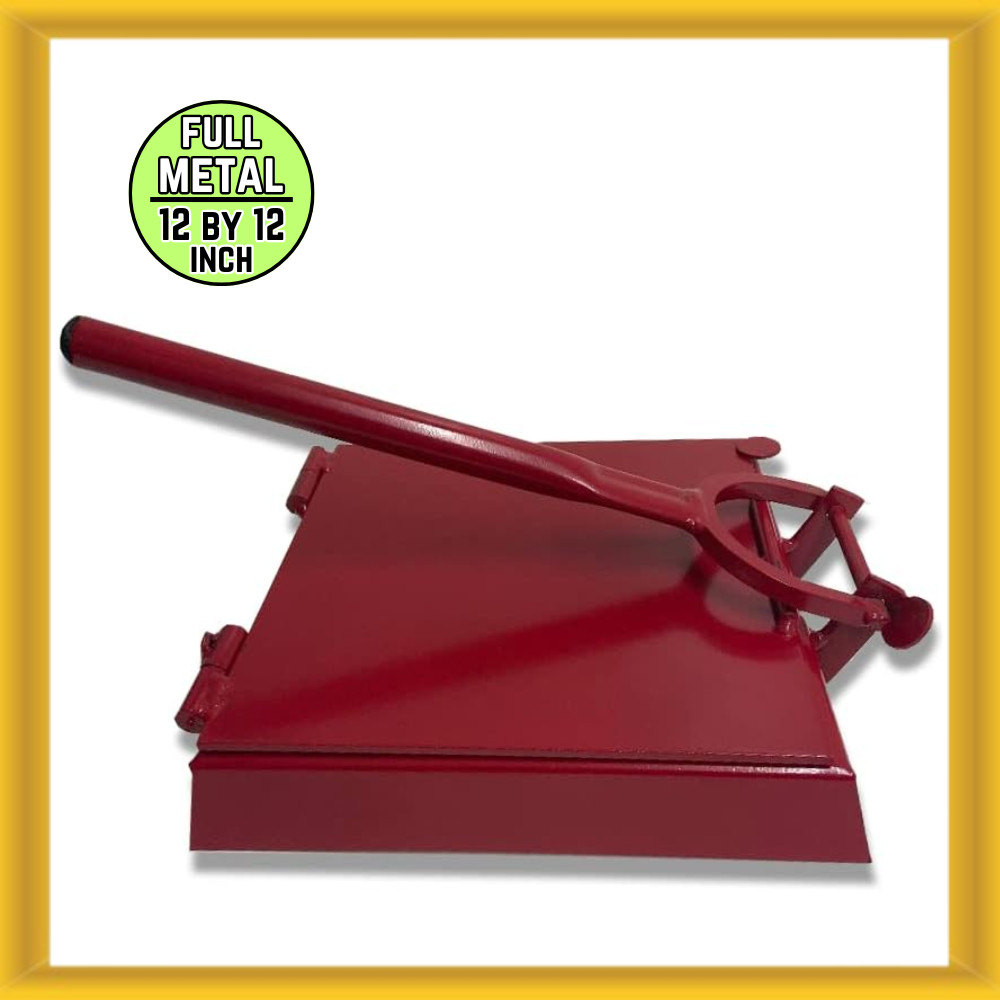 Manual Flower/Corn All Metal Tortilla Maker Press 12x12" Square Made in Mexico