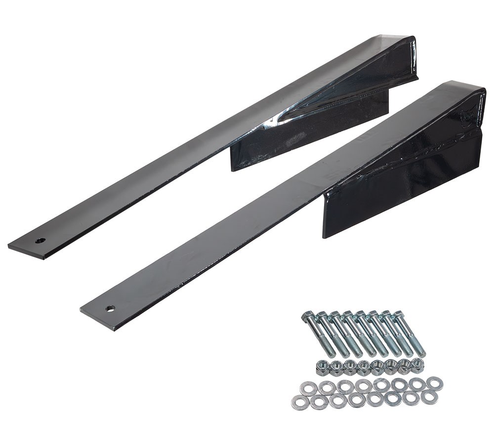 3.5"x4"x45" Black Fifth Wheel Frame Ramps w/ 4" Rise for Semi Trucks (Set of 2)