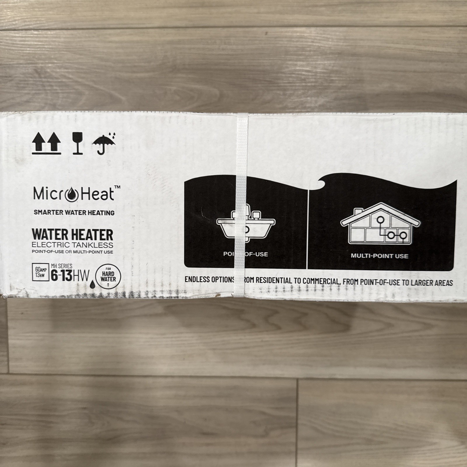 JVIS MicroHeat 6-13 240V 13kW 5-GPM Smart Tankless Electric Water Heater White