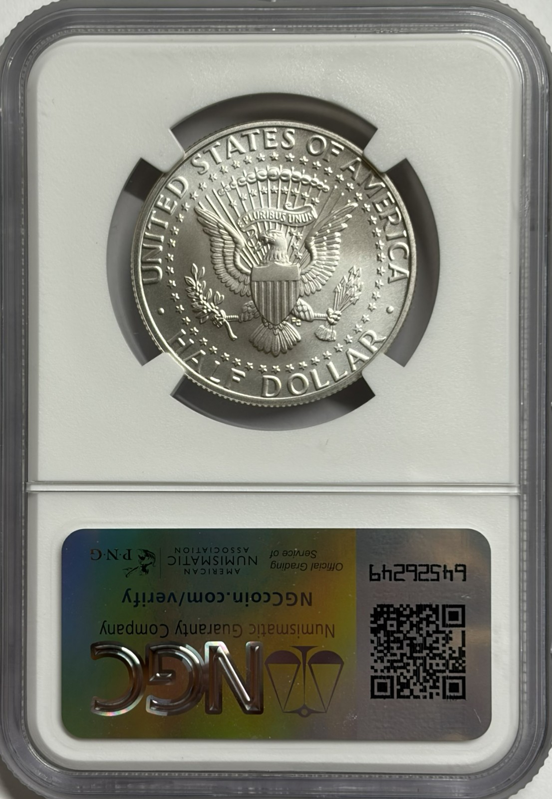 1998 S NGC SP69 Silver Kennedy Half Dollar Matte Finish Lowest Minted Kennedy