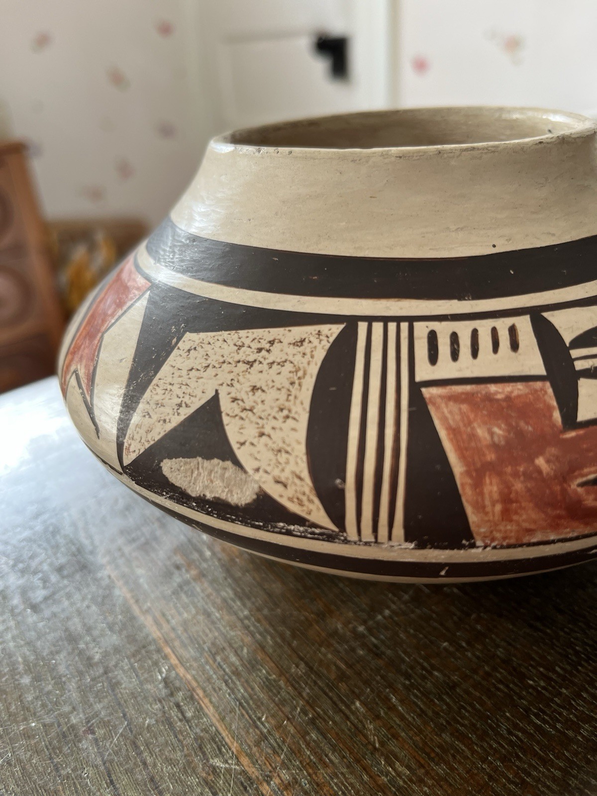 Nampeyo Of Hano painted by Nellie Nampeyo 1930s Hopi pottery bowl 6.75" x 4"