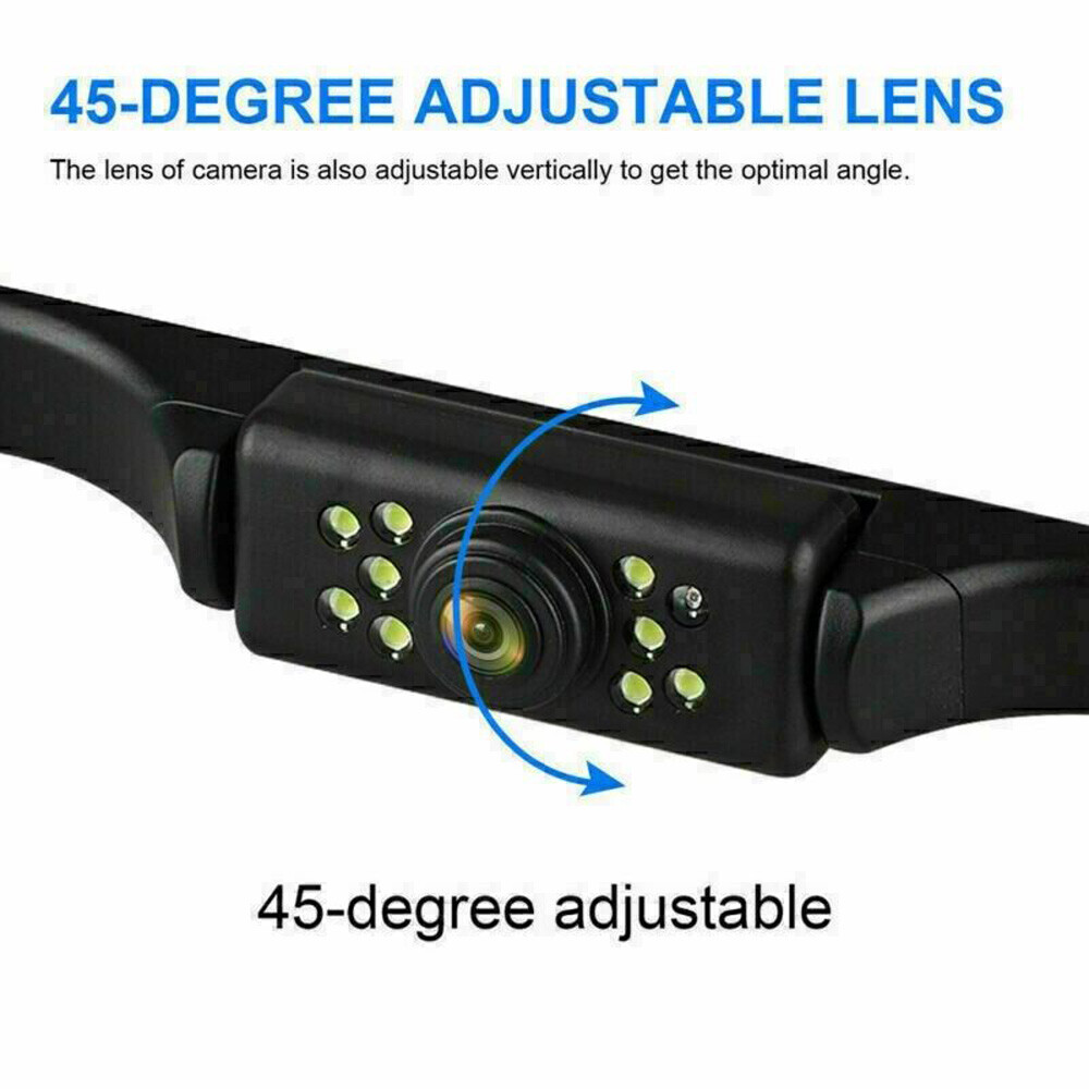 4.3" Backup Camera Mirror Car Rear View Reverse Night Vision Parking System Kit