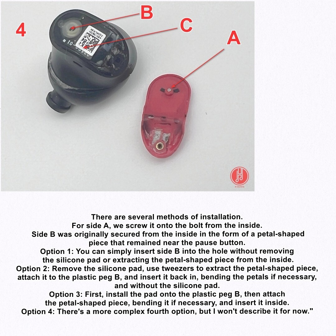 Authentic Beats Fit Pro Ear Hooks - Black - Replacement Parts (1 Pair) NEW