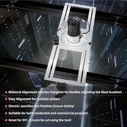 New Construction Mounting Plate, 3-4-6 Inch, LED Recessed 24 Pack Silver