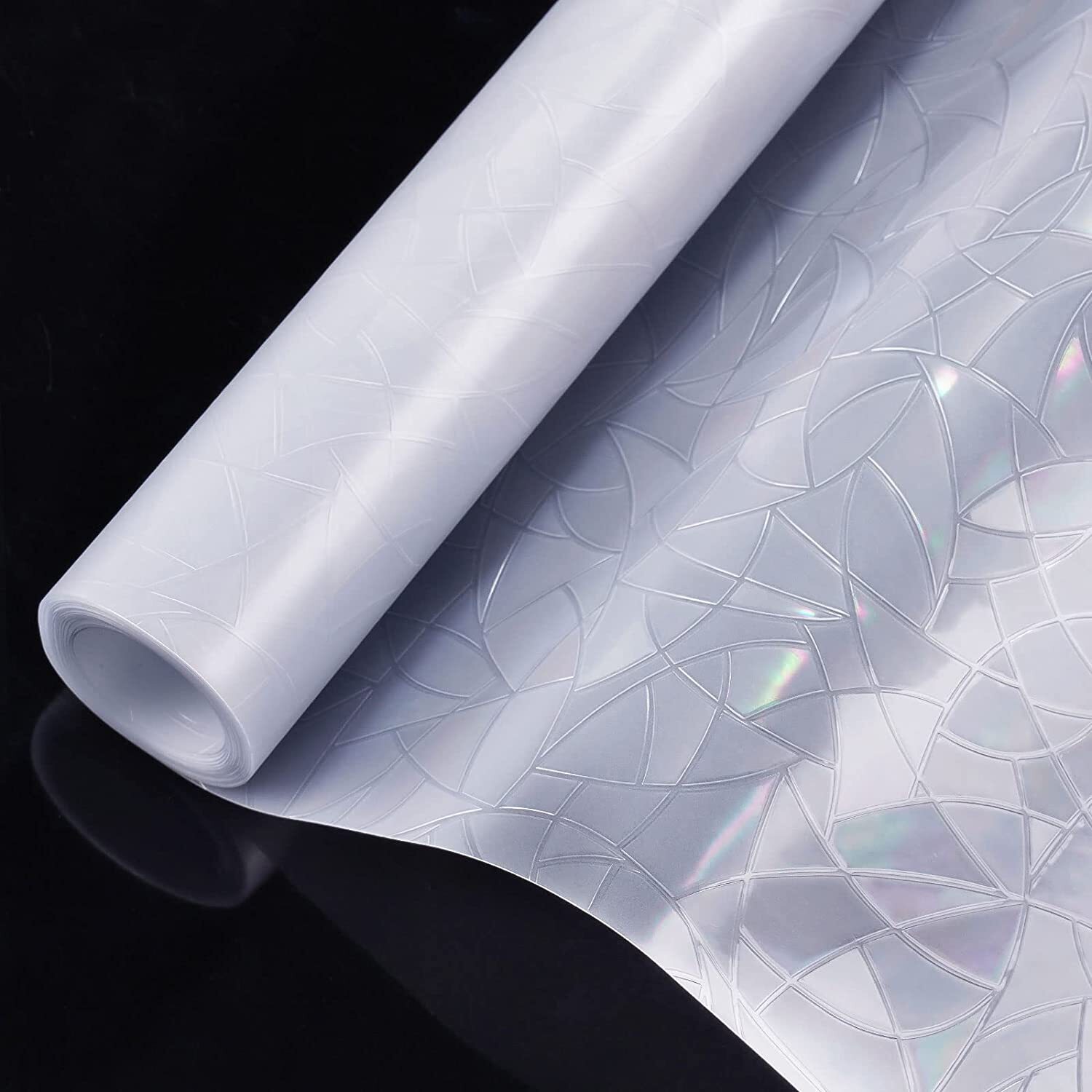 rabbitgoo 3D Privacy Window Film UV Blocking Decorative Static Cling Glass Film