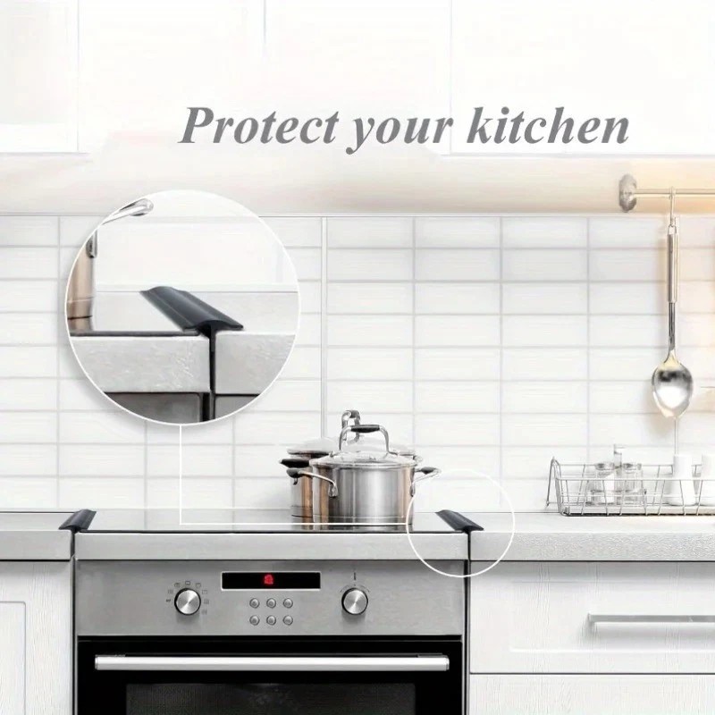 (2 Pack) 21 Inch Silicone Stove Gap Filler Kitchen Counter Top Gap Cover