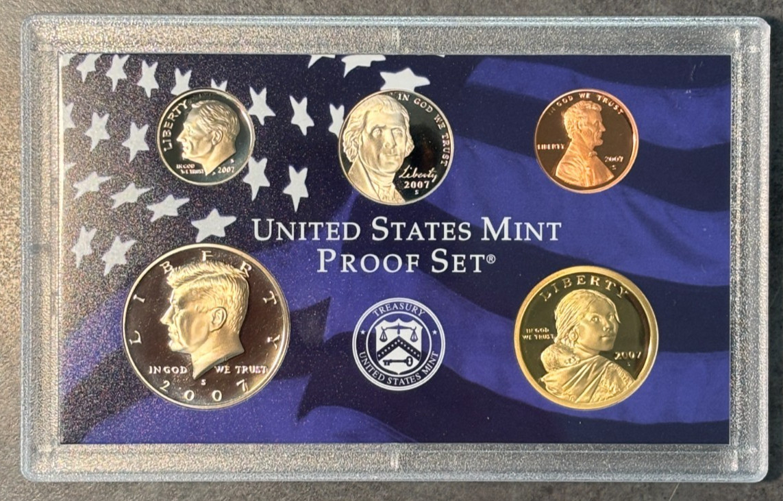 2007 S United States Complete Clad 14 Coin Proof Set in OGP with COA