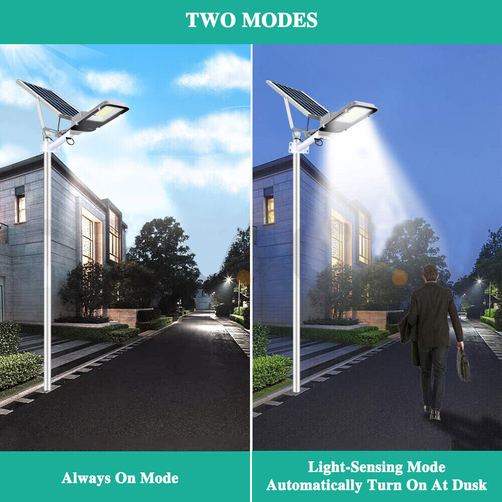 10000LM LED Solar Street Lights Commercial Dusk To Dawn Outdoor Road Wall Lamp