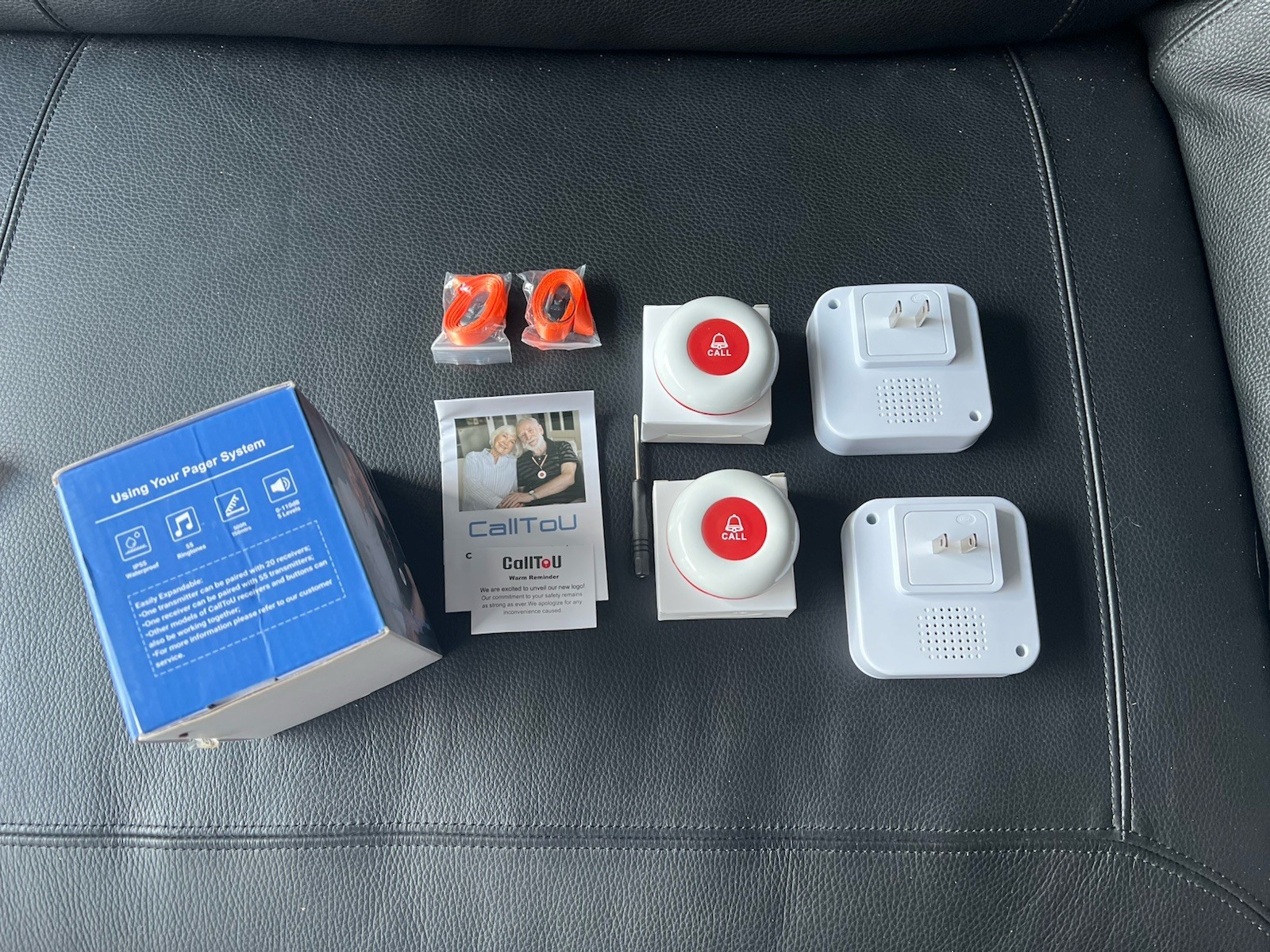Call To U-2 Wireless Caregiver Pager System-with 2 SOS Buttons and 2 Receivers