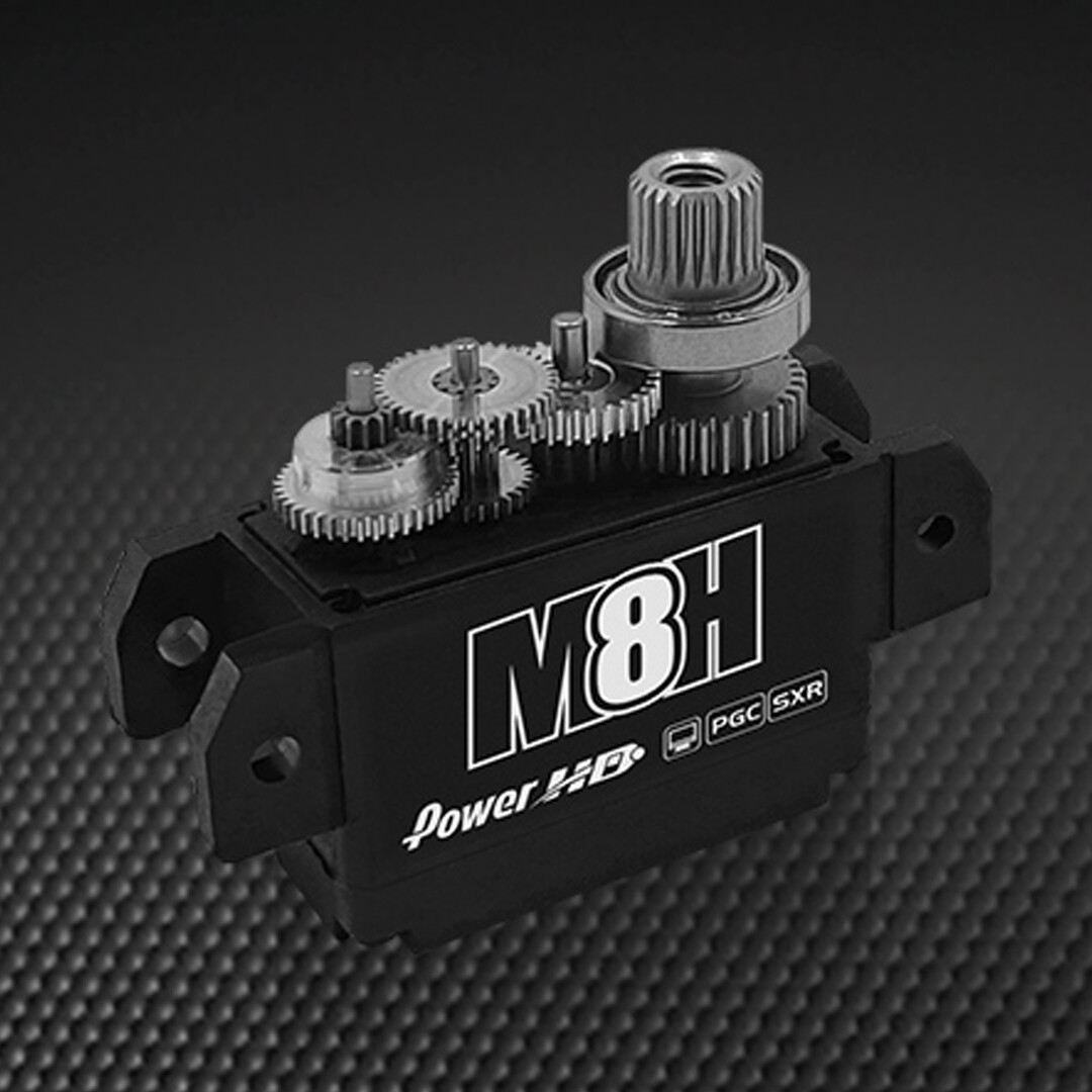 POWER HD M8H Coreless Motor 118.0oz / 0.065sec Titanium & Steel Gear Micro Servo