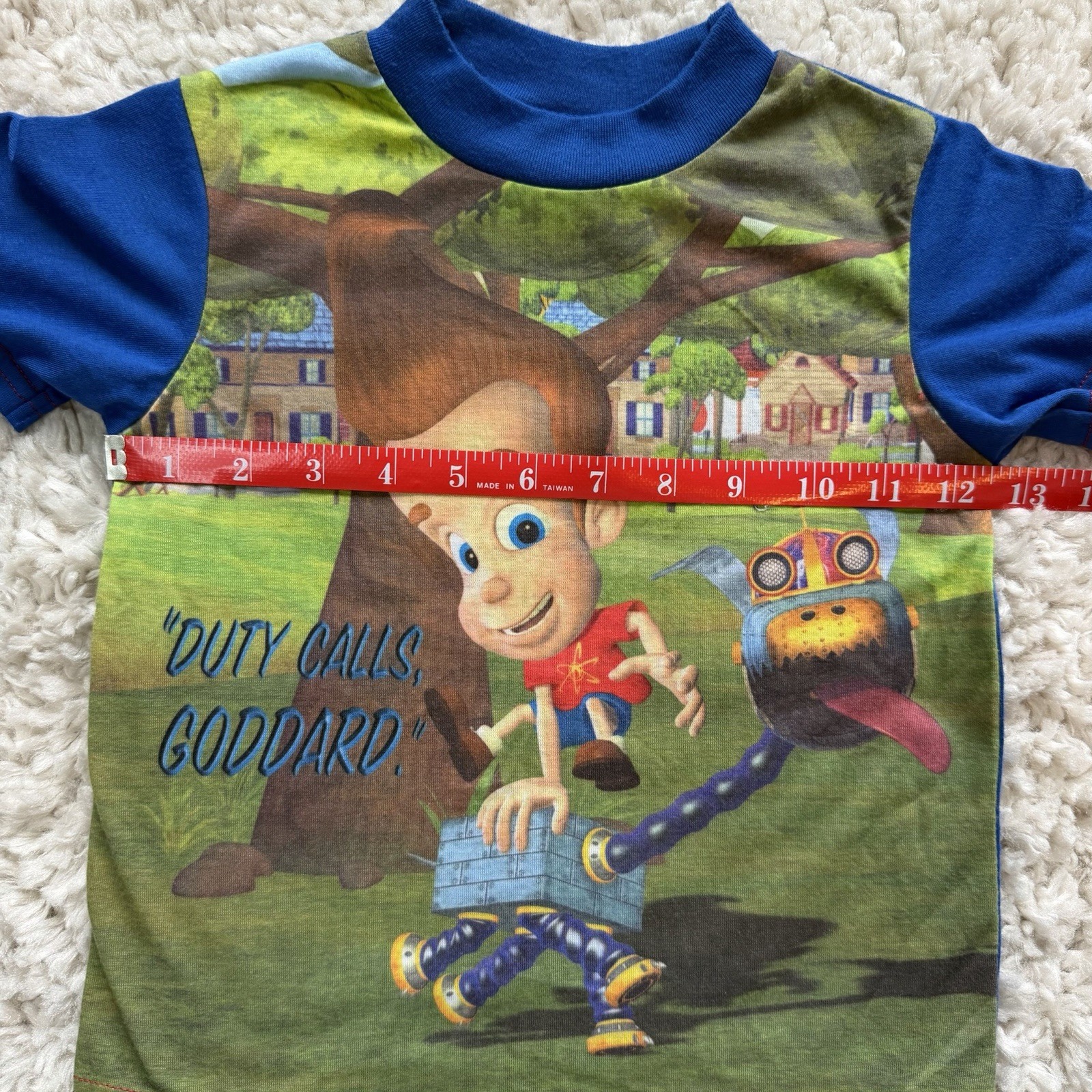 Vtg 03’ Kids Jimmy Neutron Boy Genius Shirt 4/5 Duty Calls Goddard Y2K Nostalgic