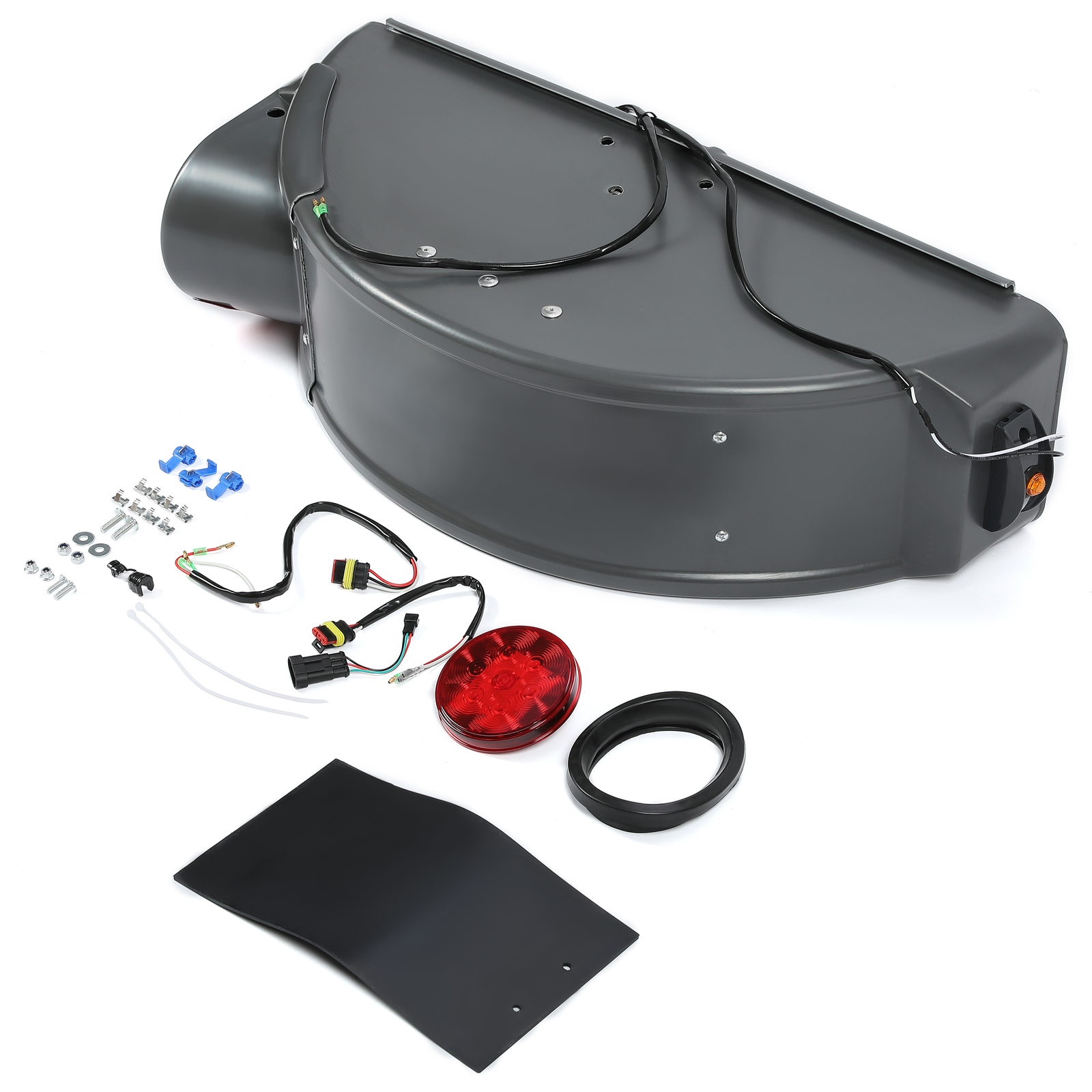 Right Fender Flare Plastic Gray W/ Sealed Light For Demco Kar Kaddy Trailer