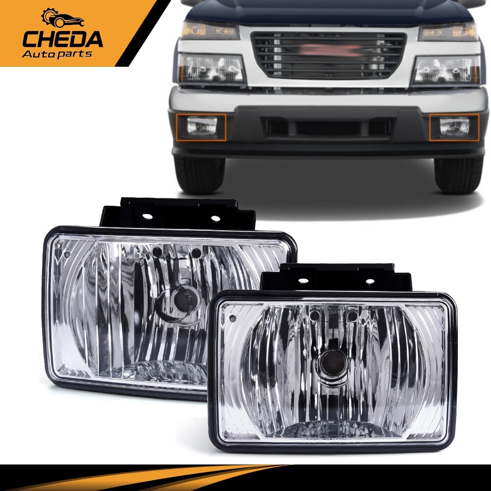 Pair Fog Light Replacement Fit For Chevy Colorado GMC Canyon 04-12 Pickup Bumper