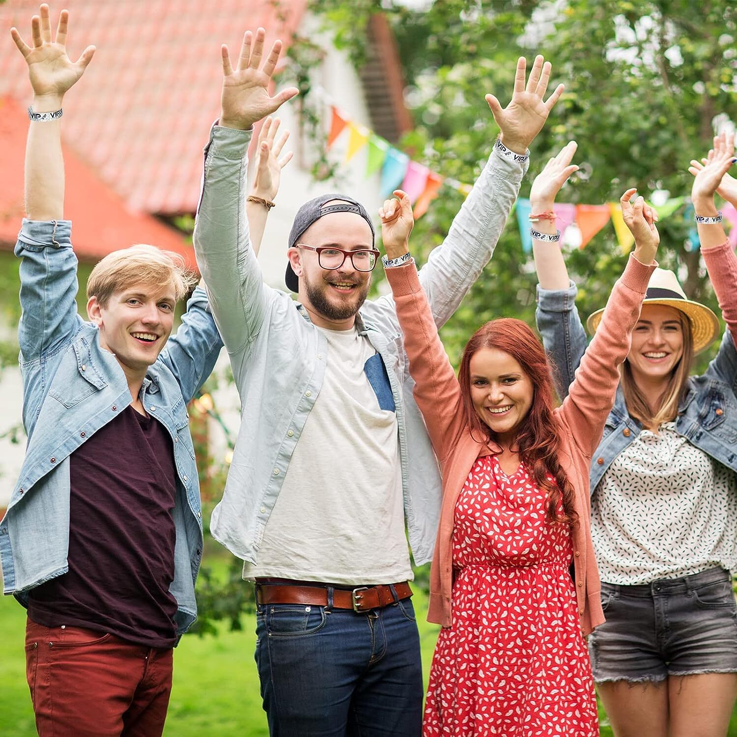 500 Pack VIP Plastic Wristbands Party Wristbands for Events VIP Custom