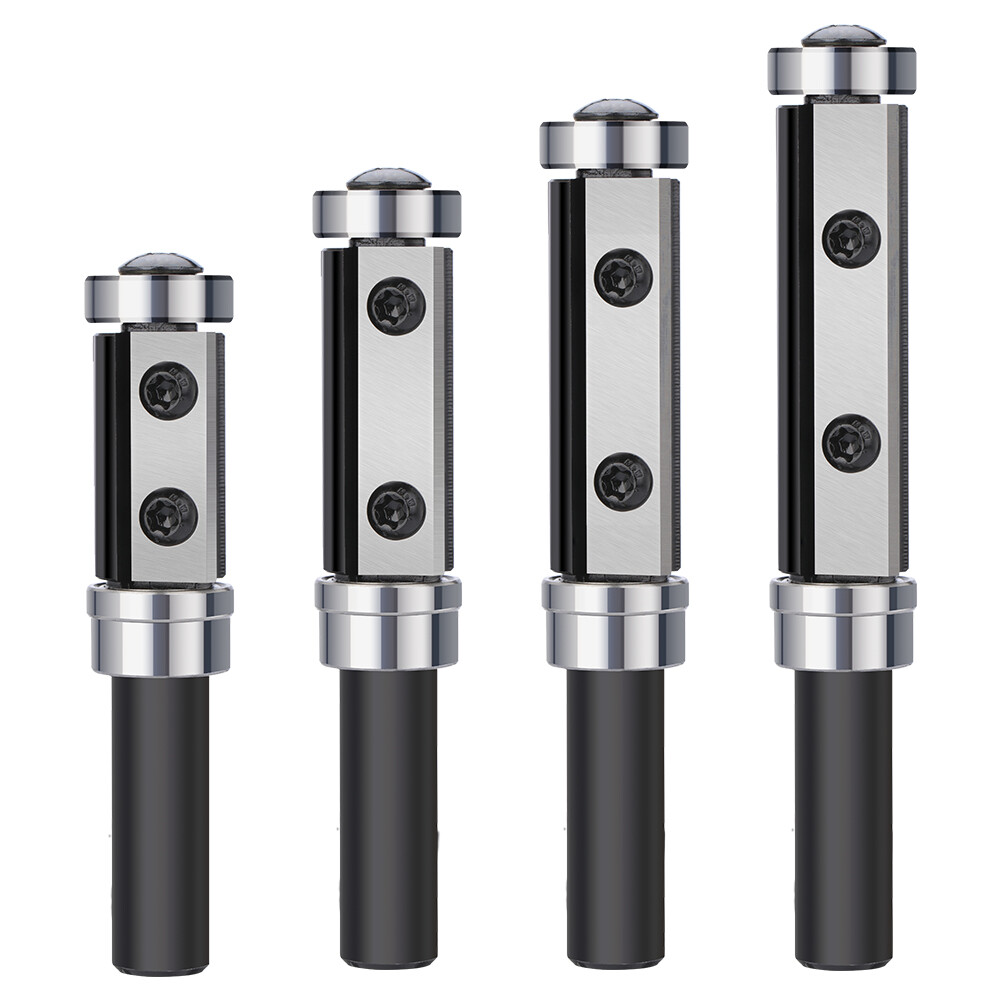 1/2" Shank CNC Spoilboard Surfacing Router Bits Double Bearings for Woodworking