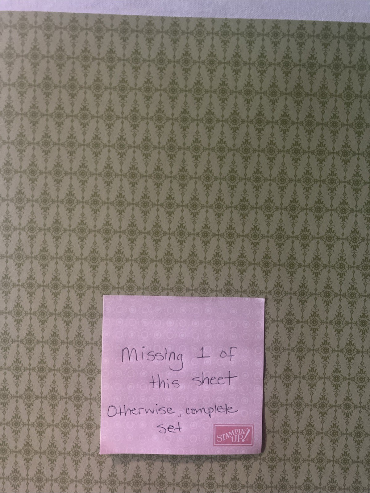 Stampin’ Up! Patterns Stack Designer Series Paper 12" x 12" Pad 39 of 40 Sheets