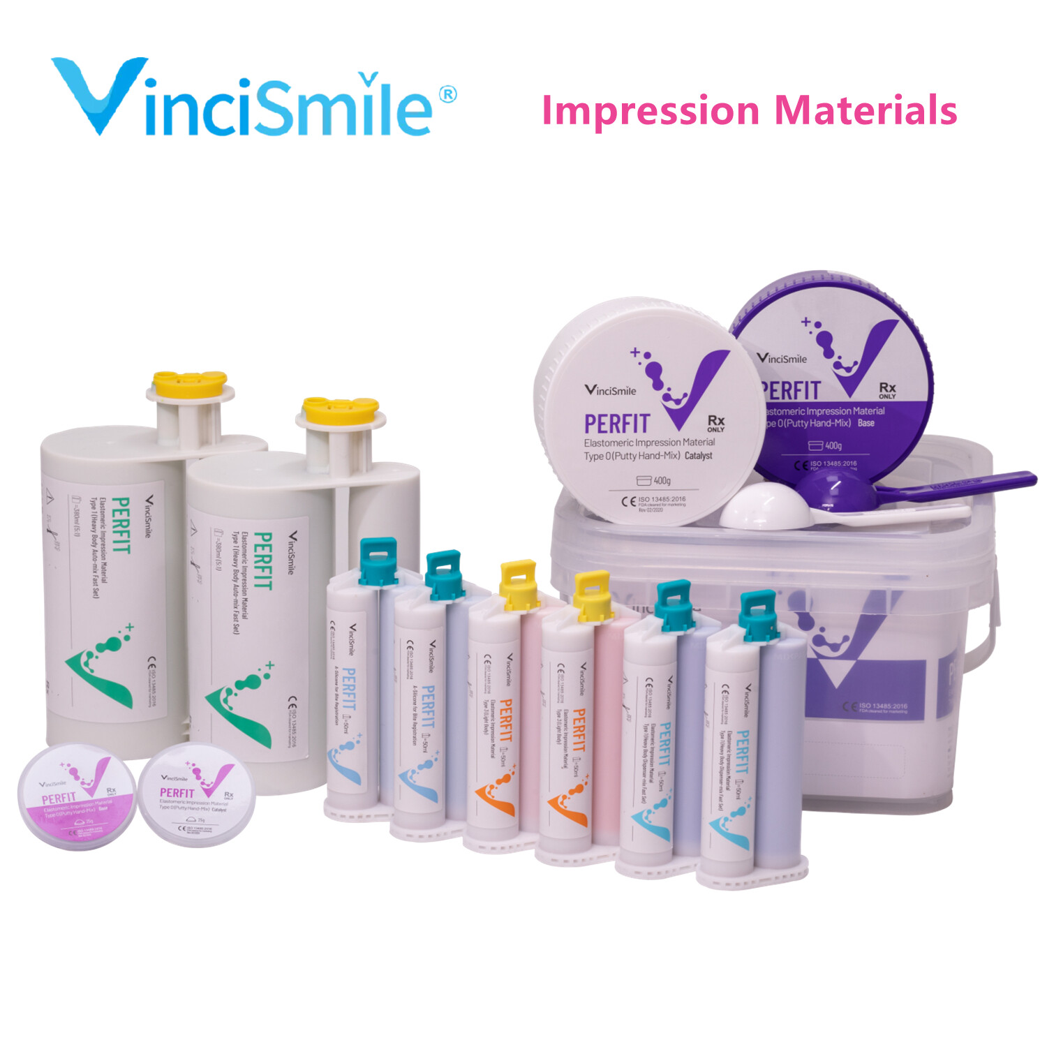 VPS Dental Impression Material Putty Heavy/Regular/Light Body-Fast/Normal Set