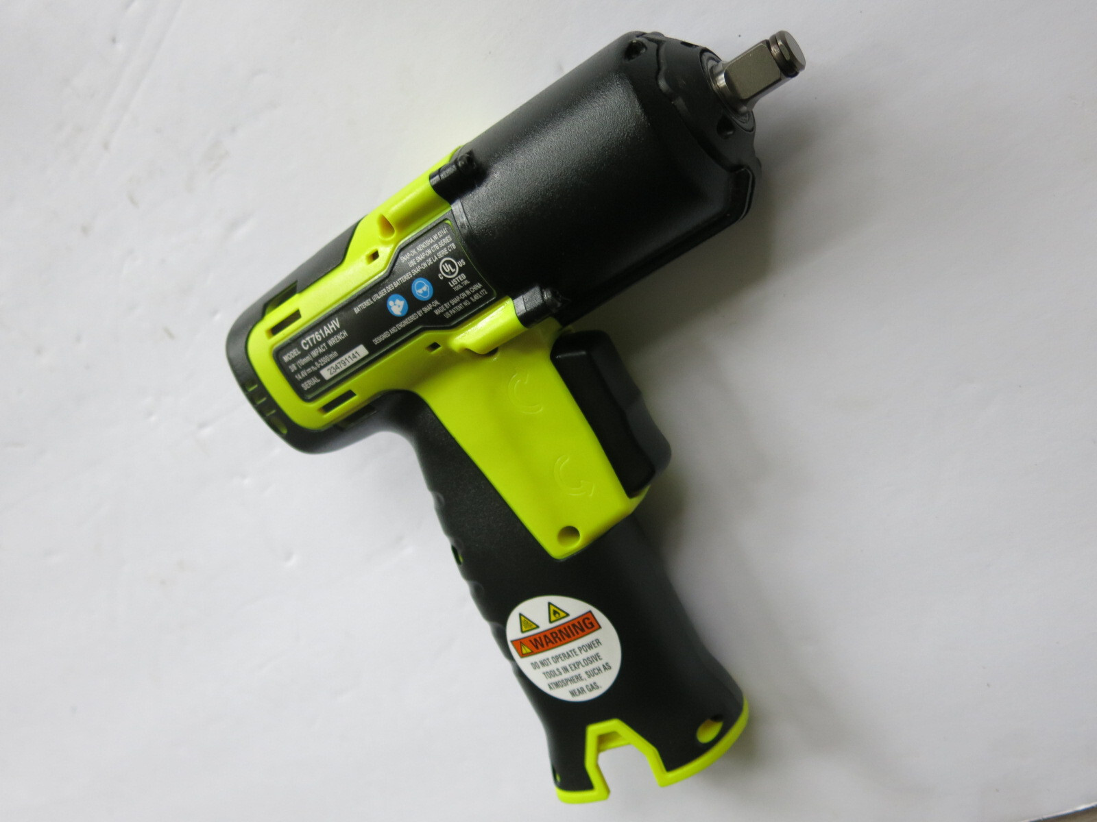 New Snap-on Tools CT761A 14.4v 3/8" Drill Cordless Impact Wrench Hi-Viz