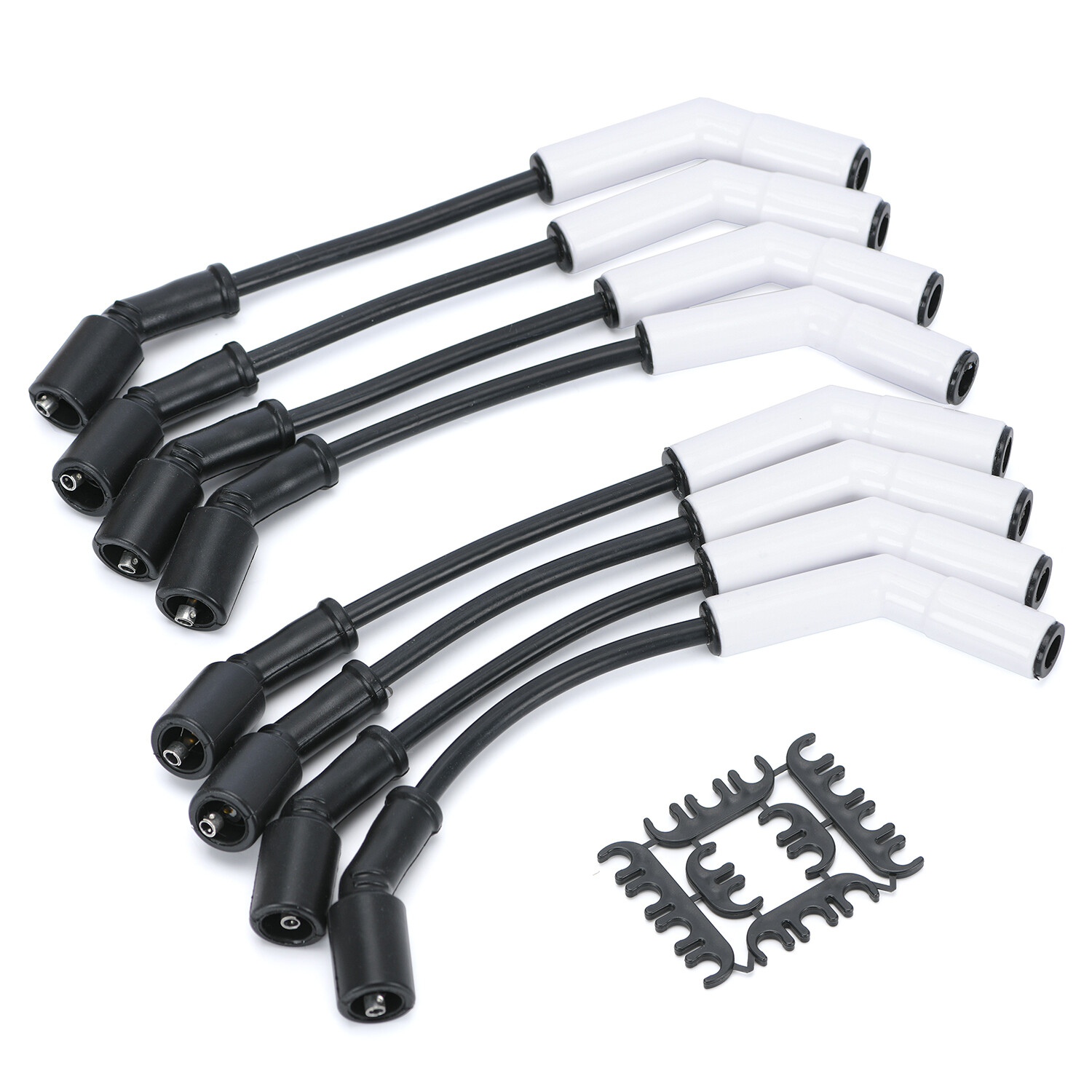 For LS GM Gen LS3 LS4 LS7 8mm Spark Plug Wires High Temp Ceramic 45 Degree Ends