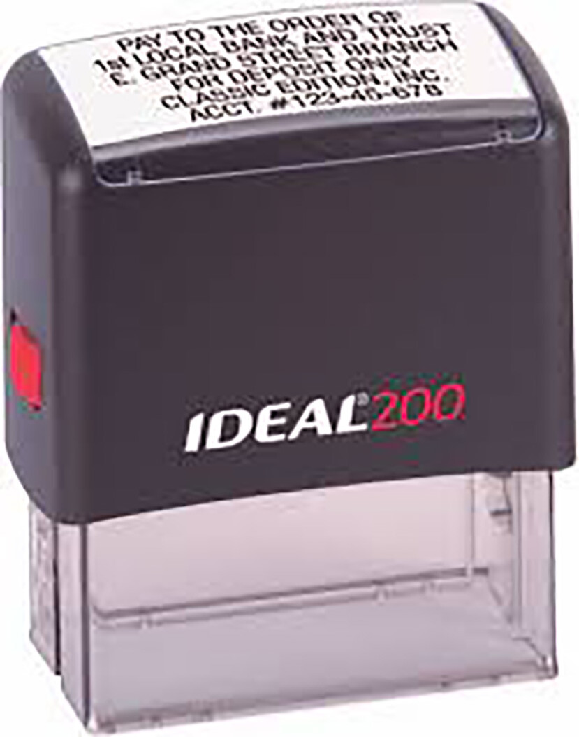Ideal 200 Replacement Ink Pad Black Ink