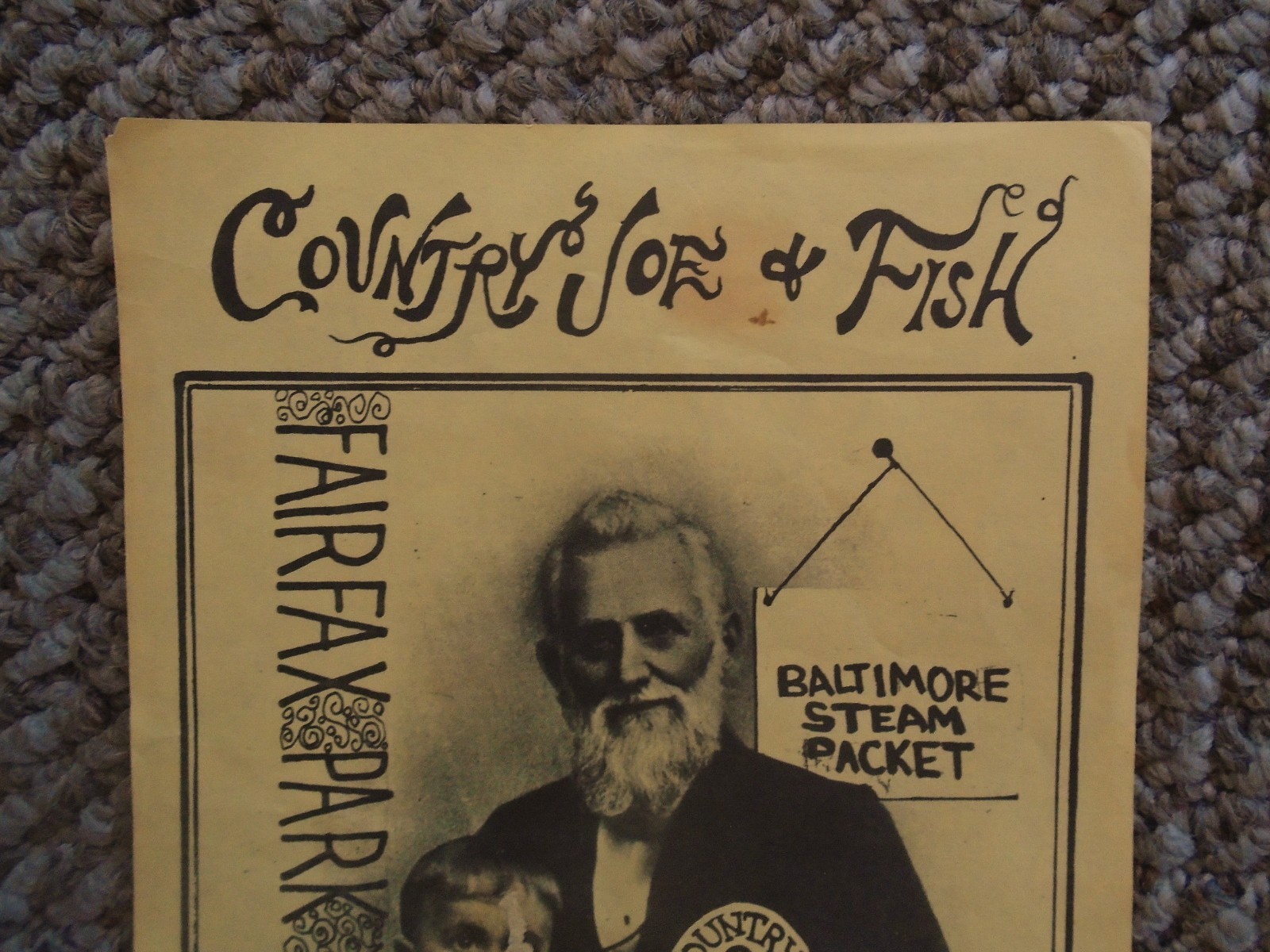 RARE_ORIGINAL CONCERT HANDBILL-AOR 2.304_J N BOWER-R VANKRUGEL-HAFFBAD-CJ & FISH