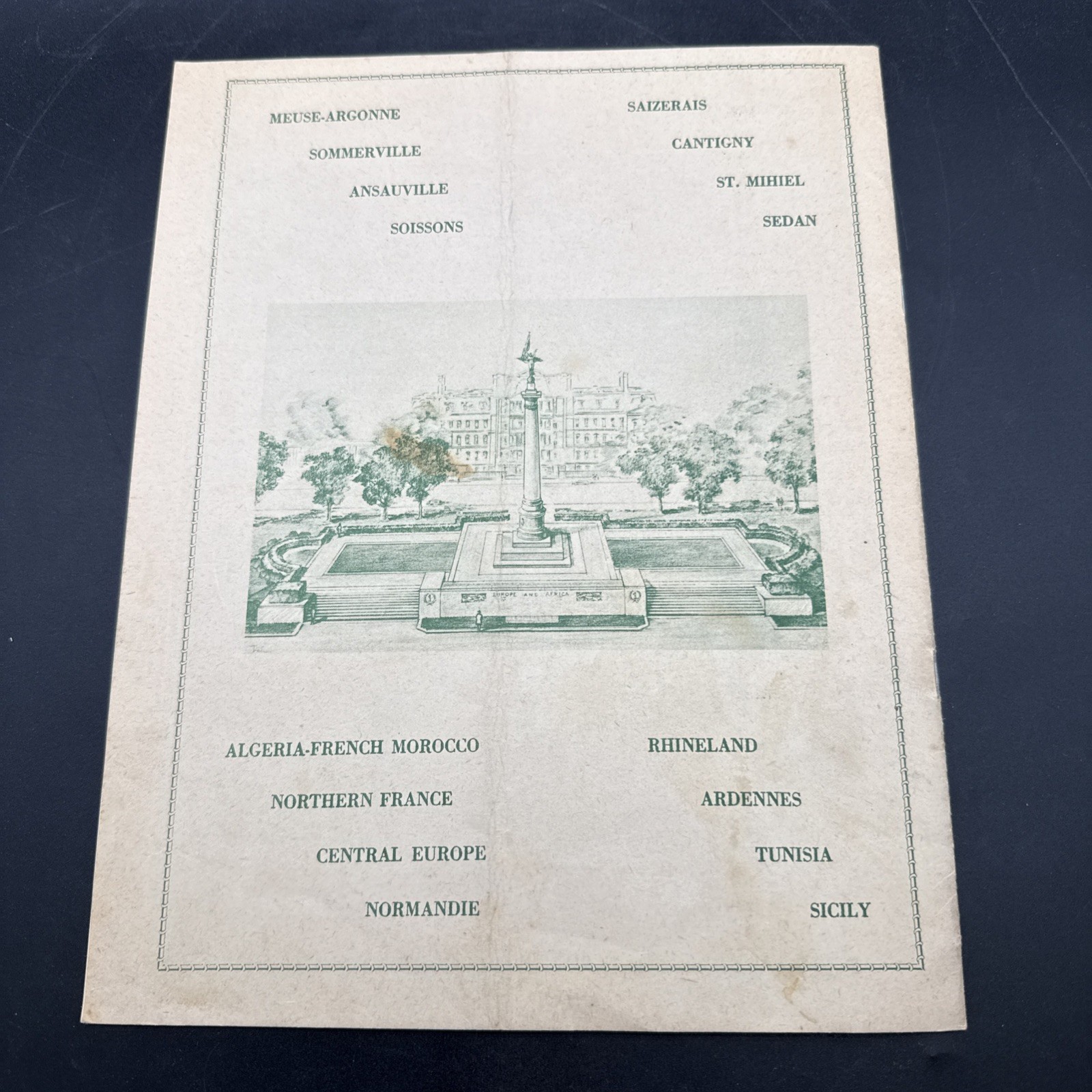 WWI AEF U.S. Army 1st Infantry Division Society 33rd Annual Reunion Big Red One