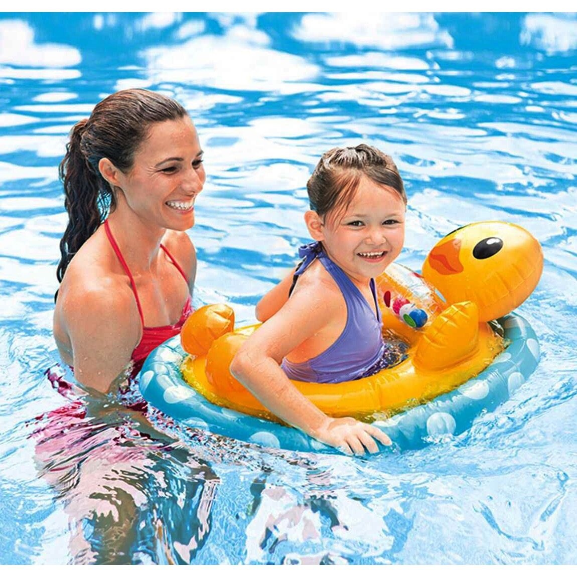 Intex Inflatable See Me Sit Pool Ride Duck Float age 3-4 weight to 50 Lbs NEW