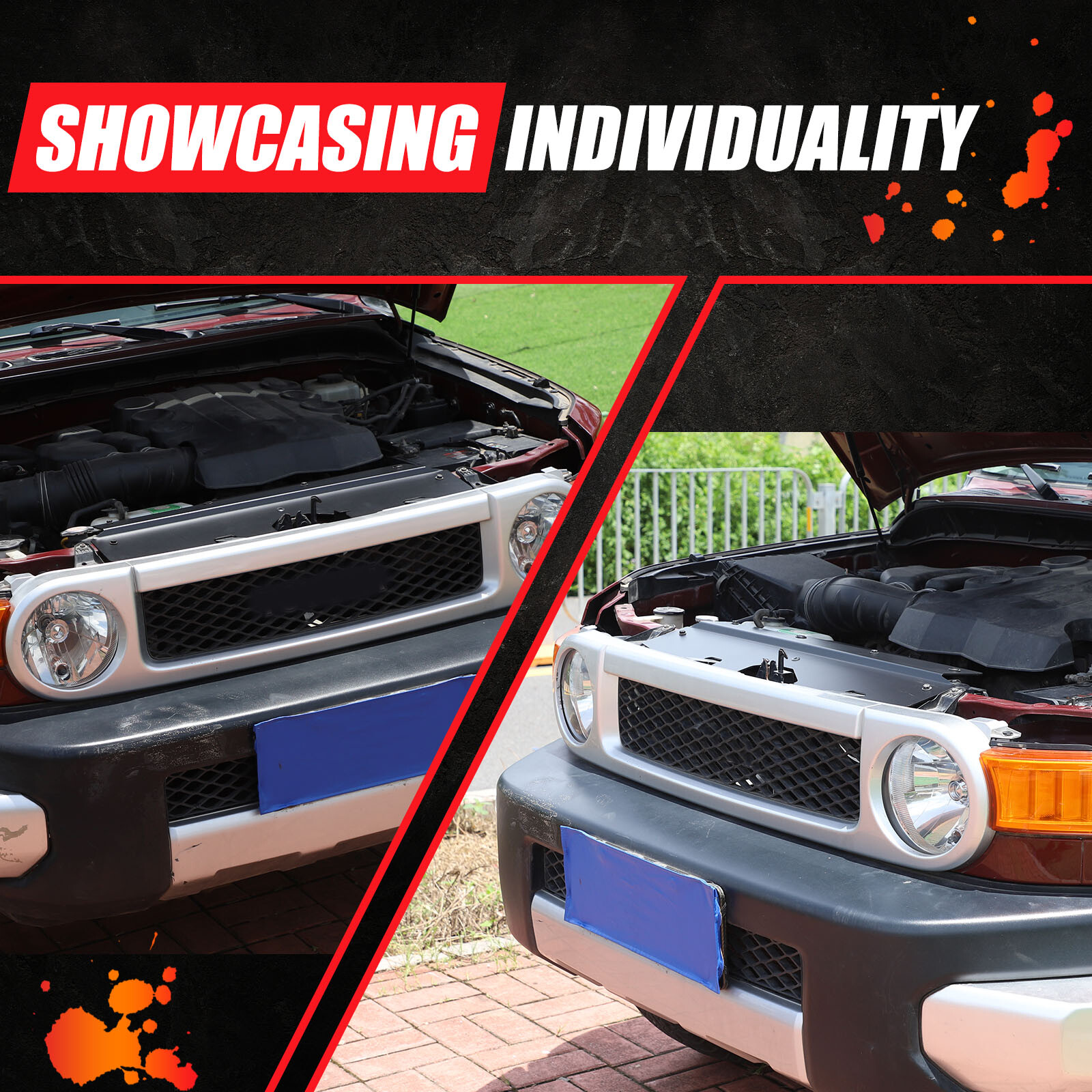 Aluminum Alloy Radiator Cooling Plate Black For Toyota FJ Cruiser 2007-2021 1PCS