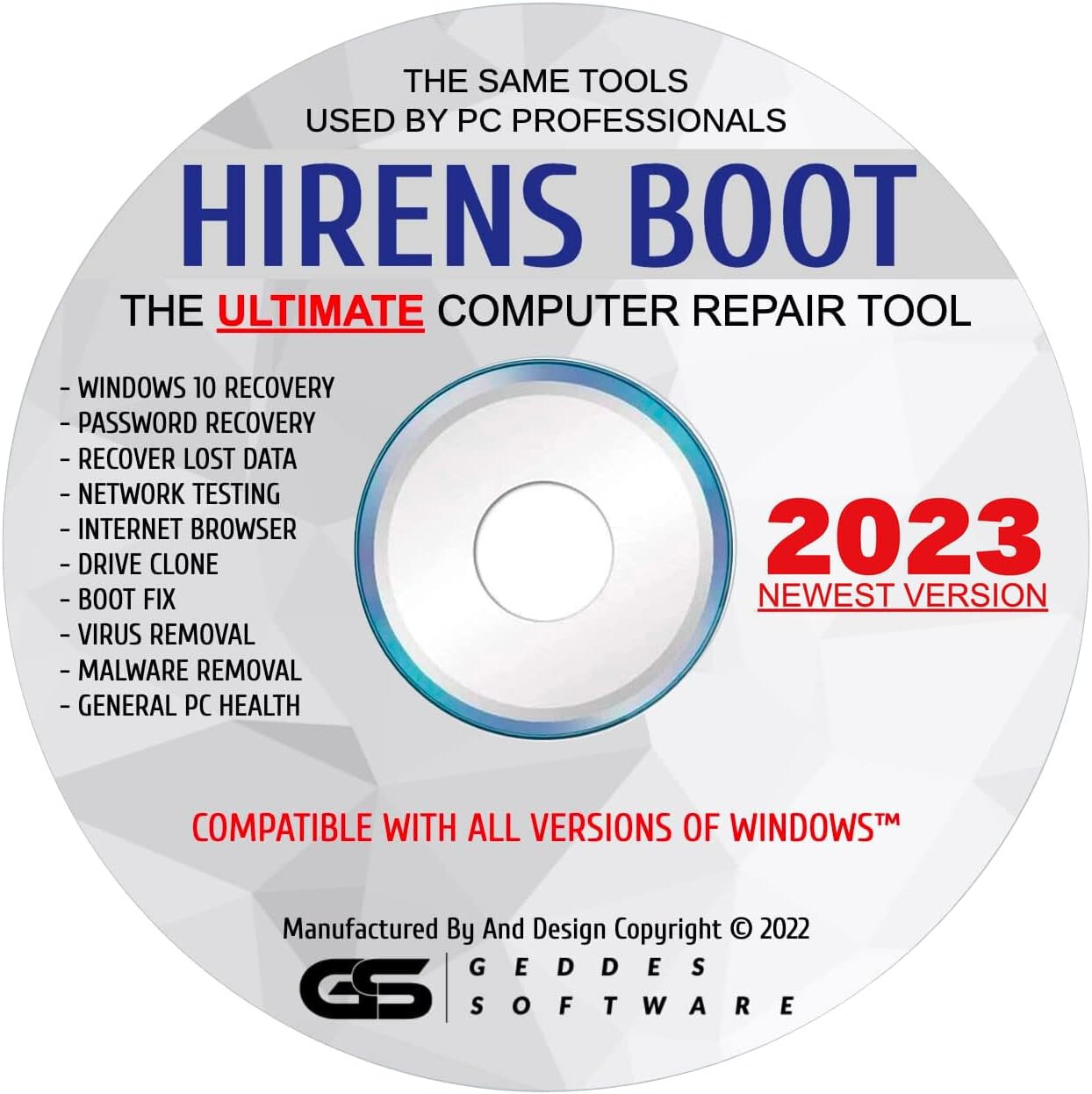 Hirens Boot CD USB New Version Computer Diagnostic Repair Data Recovery Boot CD