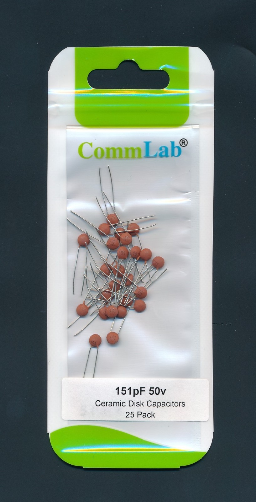 50v ceramic disk capacitor.   You choose the pF Value.  25 Pack pieces