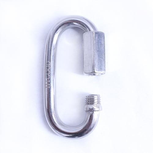 2.9 Inch 304 Stainless Steel Carabiner and Stainless Steel Chain Quick 2.9inch