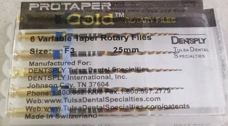 Dentsply Protaper Gold Rotary Files 21mm/25mm/31mm Tulsa Assorted Endodontics US